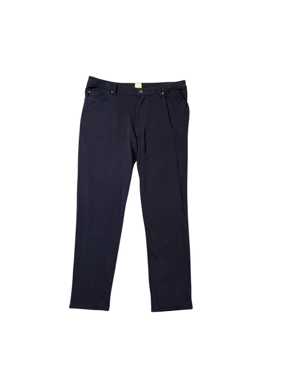 Swet Tailor Pants Mens 38 Navy High Rise Commuter Slim Straight 5 Pocket Chino